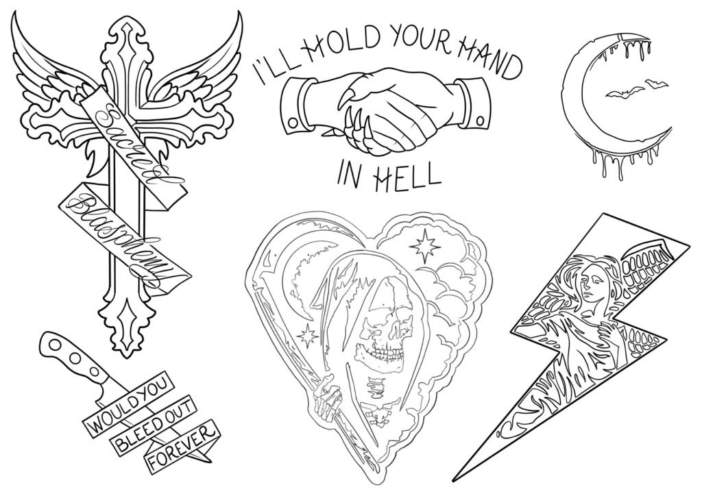 Creeper The haunt Flash Sheet Old Sarum Tattoo