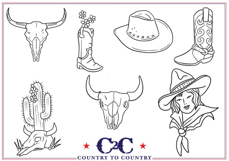 Country to country 2025 old sarum tattoo flash sheet