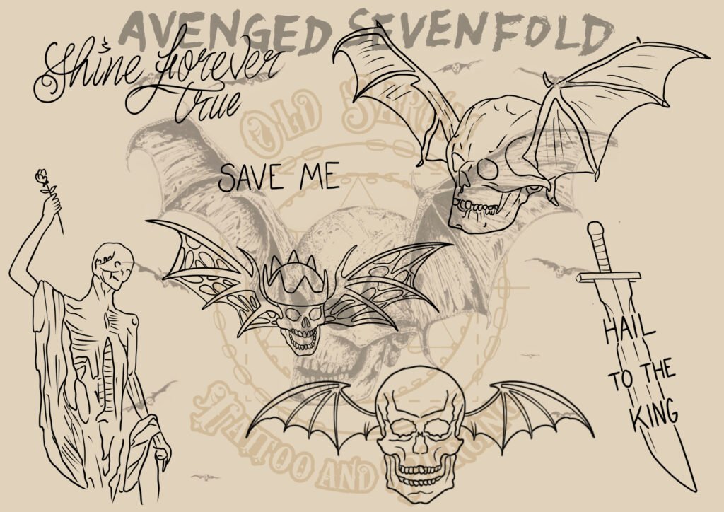 old Sarum Tattoo Avenged sevenfold tattoo flash download festival tattoo