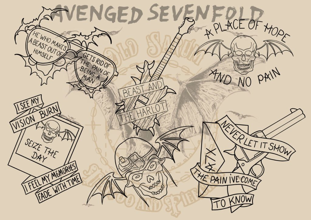 old Sarum Tattoo Avenged sevenfold tattoo flash download festival tattoo