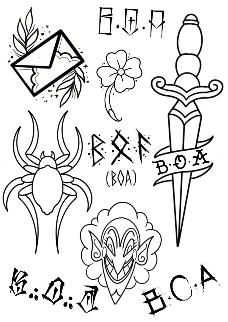 Bloodstock Flash Sheet Old Sarum Tattoo Salisbury