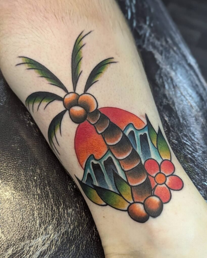 Darren C Palm Tree Tattoo